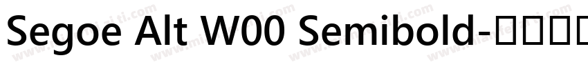 Segoe Alt W00 Semibold字体转换
